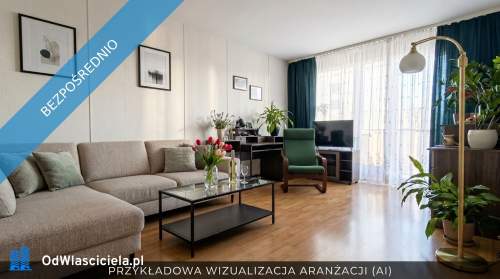 2 pokoje 48 m z balkonem, Szczecin, pętla 300 m bez poś