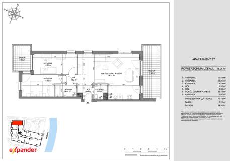 Apartament 3 pokojowy - pierwsza linia brzegowa Motławy