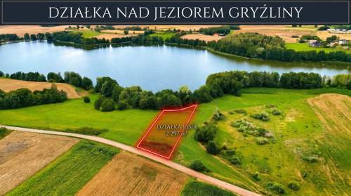 Działka z linia brzegową jeziora Gryźliny