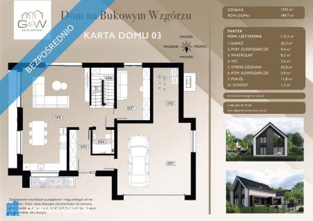 Wolnostojący dom z garażem, antresolą i widokiem - Michałowice