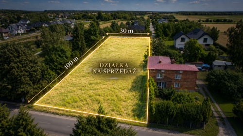 Działka budowlana pod zabudowę jednorodzinną.