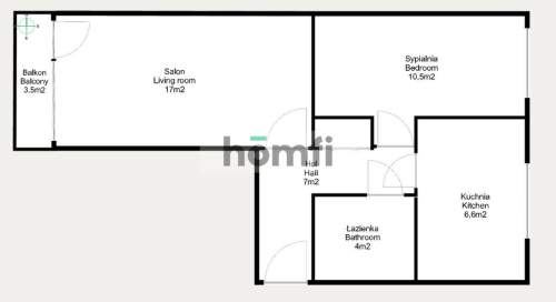 Komfortowe mieszkanie 2 pokoje 48m2