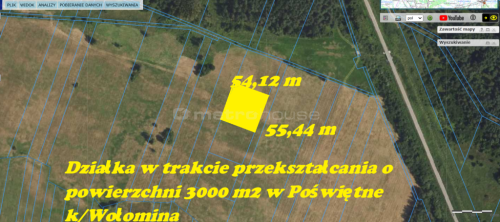 0,3 ha działka rolna, wkrótce z WZ, gm. Poświętne