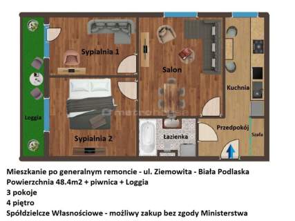 Przytulne mieszkanie - 3 pokoje z ładnym widokiem
