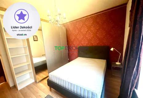 Salon z aneksem i sypialnia, balkon, garaż