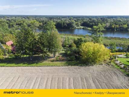 Działka 2032 m z domem z bali Widok na Narew