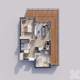 Sunrise Park Mieszkanie nr 3.6 3 pokoje 47,42 m2 balkon