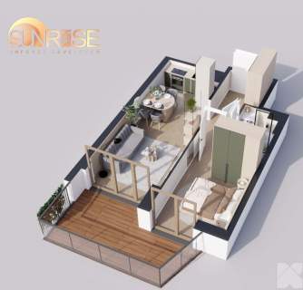 Sunrise Park Mieszkanie nr 1.4 2 pokoje 39,43 m2 balkon 