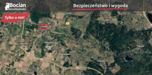 Płaska Działka Budowlana -Lniska