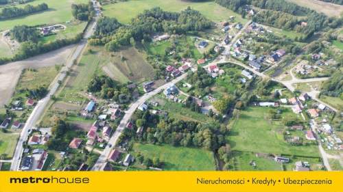 Działka z linią rzeki las jezioro Gwda Wielka