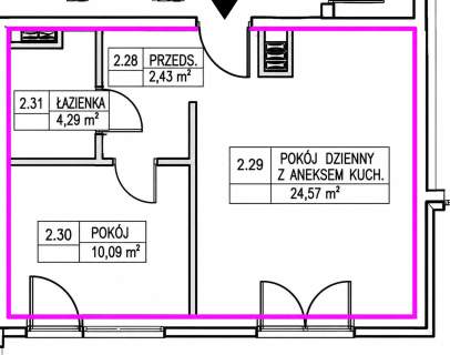 Nowe, 2-pokojowe mieszkanie z dużym balkonem - budynek z windą...