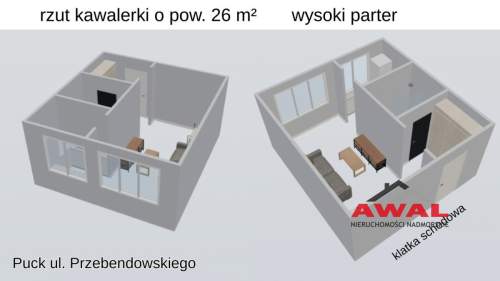 Puck - kawalerka na parterze w centrum miasta
