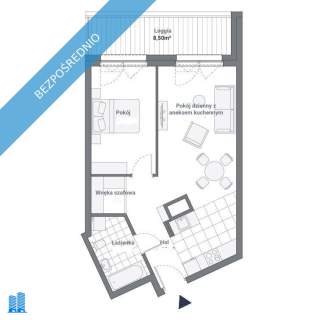 BEZPOŚREDNIO Słoneczny Apartament 51 m Loggia 8,5 m Gdy