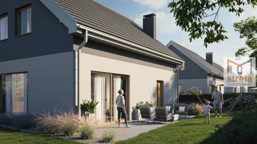 Dom Nr 7 Wolnostojący z garażem w bryle