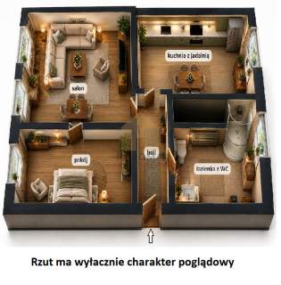 61m2/2 pokoje/WYSOKI PARTER/ GARAŻ na pilota