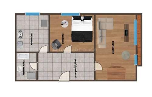 2-pokojowe z balkonem w centrum