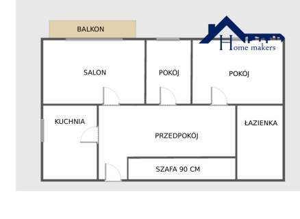 2 pokoje Duży balkon Blisko metra M2 Bródno