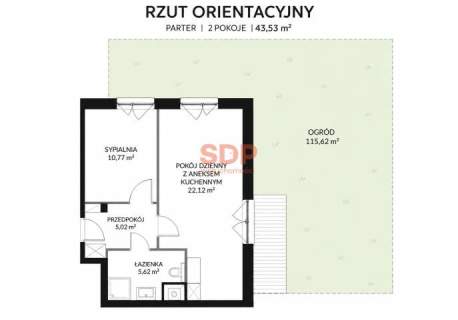 2-pokojowe mieszkanie z ogródkiem 115,62 m2
