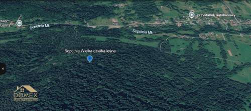 Działka leśna 807 m na sprzedaż   Sopotnia Wielka