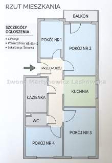 Przestronne 4 -pokojowe mieszkanie z balkonem w sp