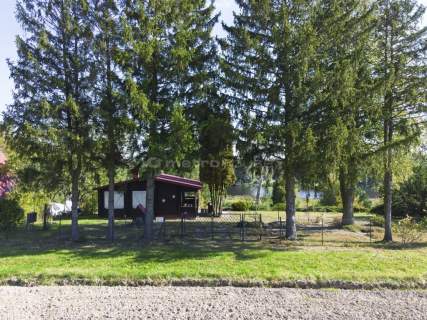 Działka 2032 m z domem z bali Widok na Narew