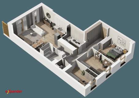 Nowa inwestycja os. Mokre 4 pokoje 88,96 m2 balkon