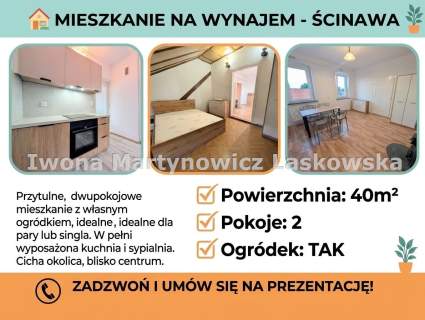 2 pokojowe mieszkanie do wynajęcia, Ścinawa
