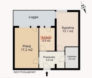 Wygodna przestrzeń dla pary 2 pok. balkon kom.