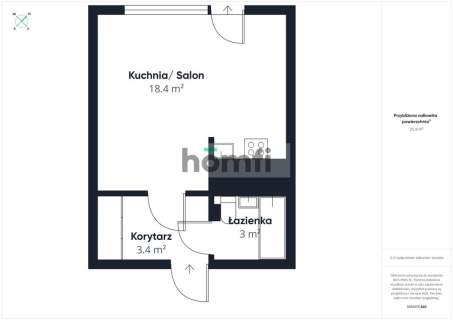 Zadbana i przestronna kawalerka 26,10m2