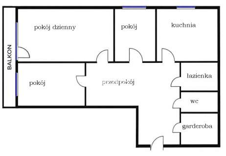 3 pokoje, kuchnia, duży balkon. Rondo Wiatraczna