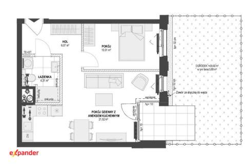 2-pokojowy apartament z ogrodem w prestiżowej części Gdańska