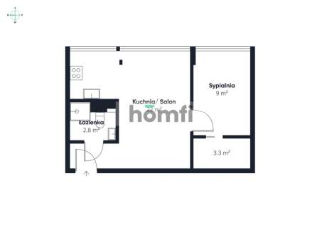 2 pokoje, 37m2 przy UE - ul. Kamienna Krzyki