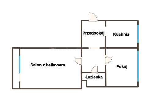 Mieszkanie na sprzedaż, 42,98 m2, Łódź