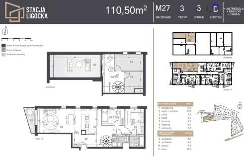 NOWE MIESZKANIA 3 POKOJE. BALKON, TARAS 27,3m2