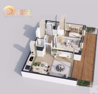 Sunrise Park Mieszkanie nr 2.4 3 pokoje 55,64 m2 balkon