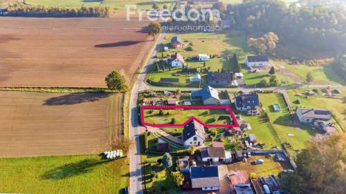 Sierakowice koło Gliwic duża, ogrodzona, zielona działka