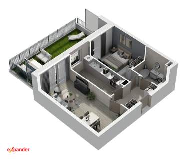 NOWA INWESTYCJA 2 pokoje ogródek 46,50 m2 os. Mokre