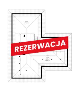 Nowy dom parterowy z antresolą.