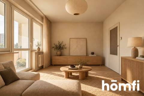 3 lub 4 pokoje Metro Wilanowska Balkon