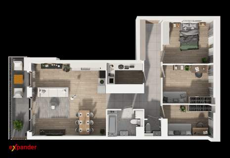 Nowa inwestycja os. Mokre 4 pokoje 88,96 m2 balkon