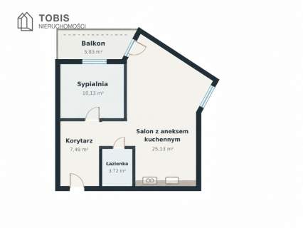 2 pokoje z balkonem 46,47 m Poznań