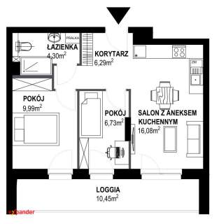 Piękne 3 Pokoje Loggia Premium