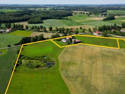 Działka inwestycyjna z linią brzegową