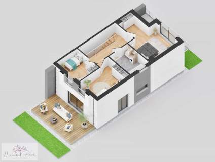 Skrajny segment 112m2 z ogrodem 500m2 - przy lesie