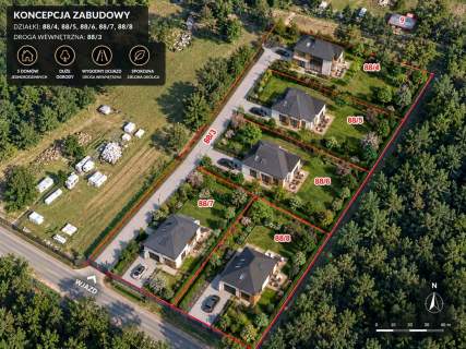 Działka Gryfice las Hossoland 800-1200m 