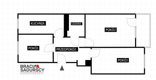 Podwawelskie, 3 pokoje, loggia