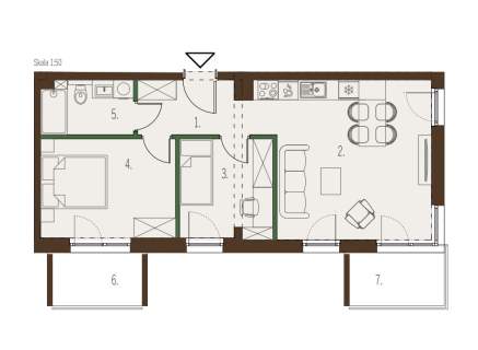 Nowe mieszkanie 52,81 m2 3 pokoje