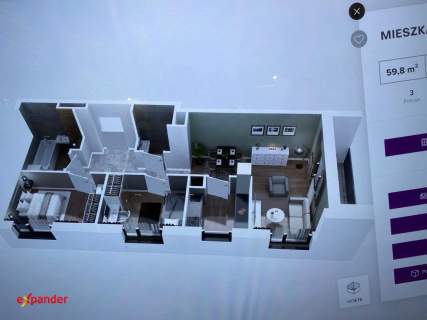Nowoczesny apartament z balkonem 60 m miejsce parkingowe w...