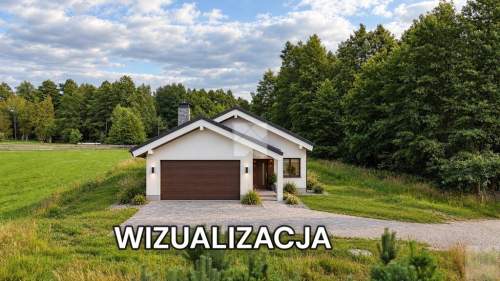 Nowoczesny dom w budowie na przestronnej działce