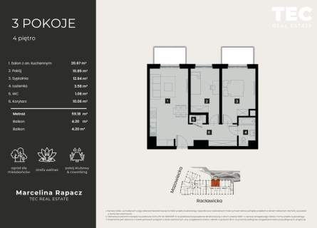 Apartament premium 3 pokoje Brak PPC i Prowizji